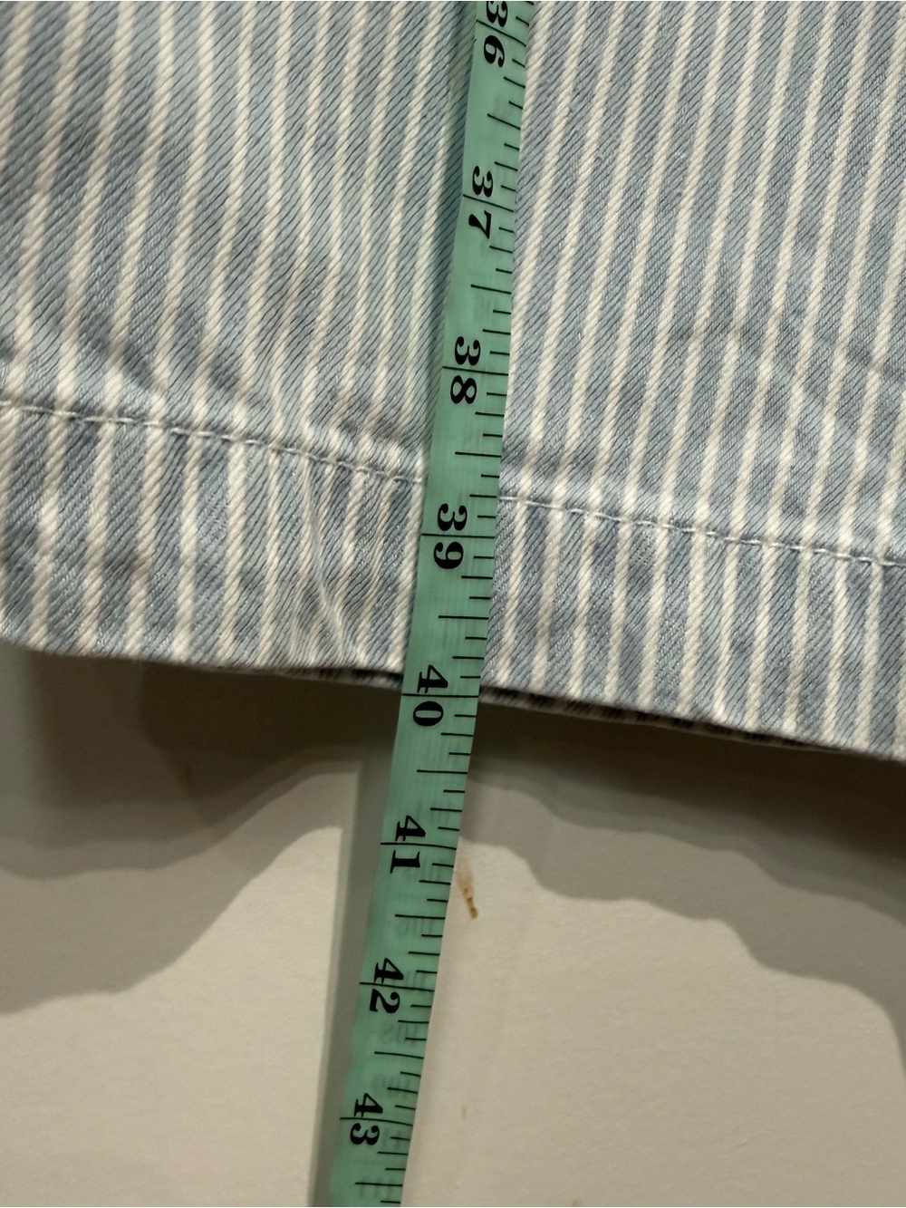 Old Navy Baggy Wide Leg Striped Carpenter Jeans Size 10 Skater - Picture 3 of 13